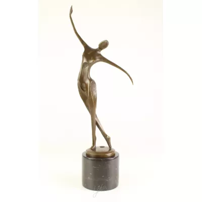 Moderne Bronzefigur Dancing Woman 53x11,6x19,3cm