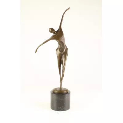 Moderne Bronzefigur Dancing Man 57,2x13x18,6cm