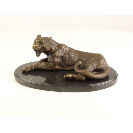 Bronzefigur Leopard 11,4x16,5x28,4cm