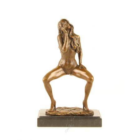 Bronzefigur Smoking Showgirl 29,9x9,9x18,1cm