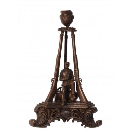 A Bronze Memorial Candlestand 30x19x19cm