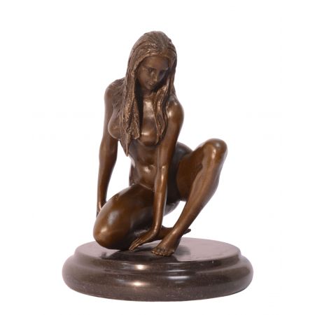 Bronzefigur Female Nude 20x14,8x14,8cm