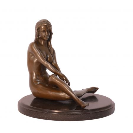 Bronzefigur Sitting Nude 17,4x19x19cm