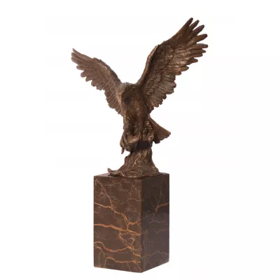 Bronzefigur Fishing Adler 35,4x13,5x21,3cm