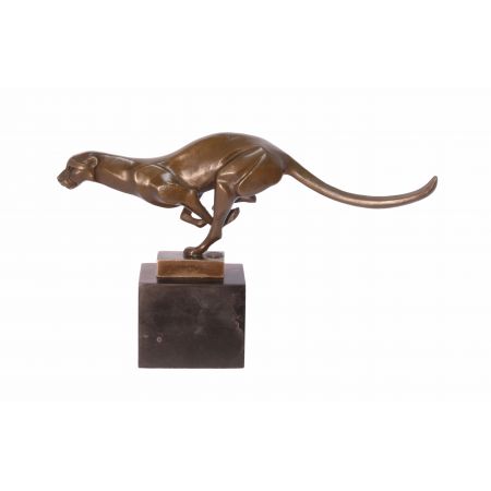 Bronzefigur Running Cougar 18,5x7,6x30,6cm