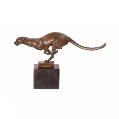 Bronzefigur Running Cougar 18,5x7,6x30,6cm