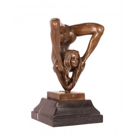 Bronzefigur Female Contortionist 22,4x12,2x13,5cm