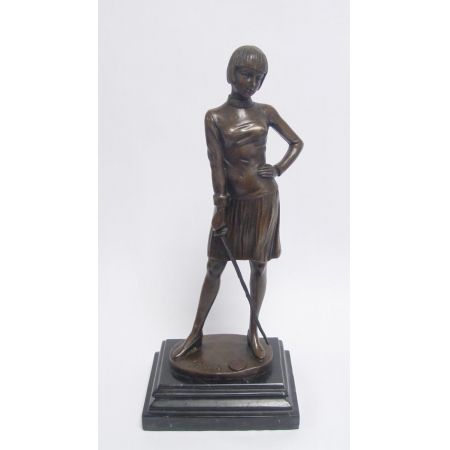 Bronzefigur Lady Fencer 31,5 cm.x13 cm.cm