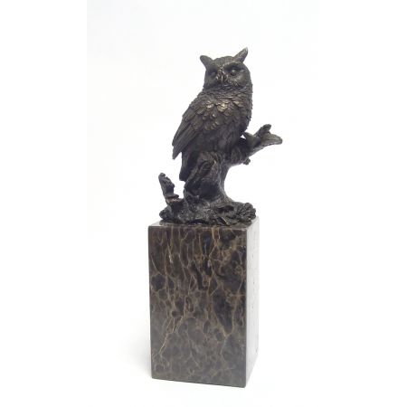 Bronzefigur Long-eared Eule 27,2x8,2x9,6cm