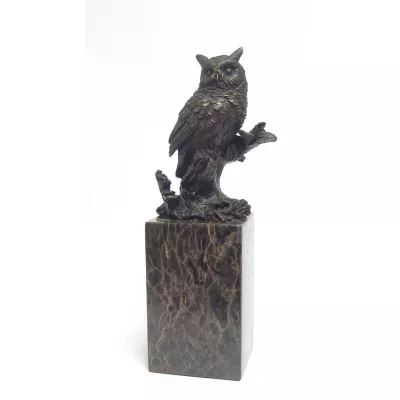 Bronzefigur Long-eared Eule 27,2x8,2x9,6cm