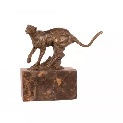 Bronzefigur Running Cougar 18x10,4x20cm