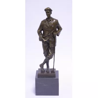 Bronzefigur Golfer 31,8x7,5x9,8cm