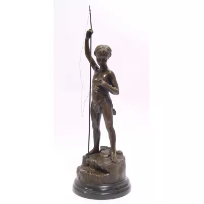 Bronzefigur Fisherboy 44,5x14cm