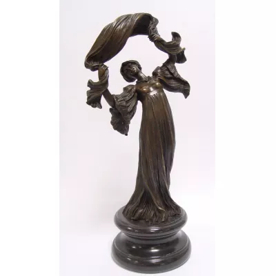 Bronzefigur Scarf Dancer 43,5x19cm