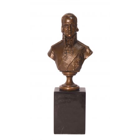 Bronzefigur Bust von Admiral Uschakow 19,9x4,9x7,6cm