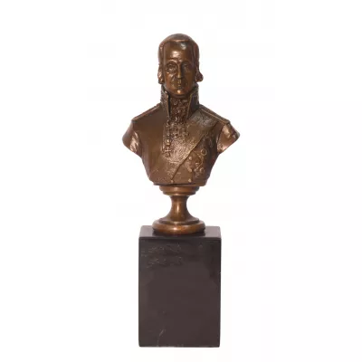 Bronzefigur Bust von Admiral Uschakow 19,9x4,9x7,6cm