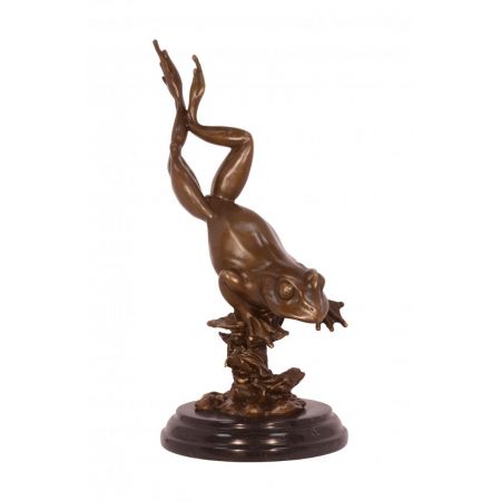 Bronzefigur Leaping Frog 33,6x15,2x15,2cm