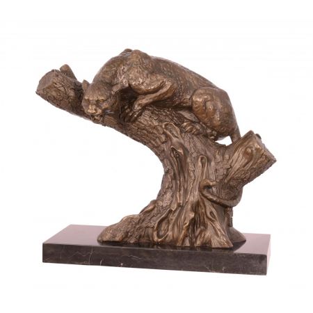 Bronzefigur Growling Panther 32,3x15x33,8cm