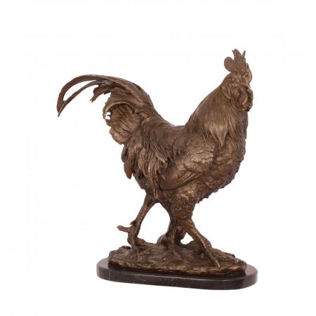 Bronzefigur Rooster 35,7x13,7x32,3cm