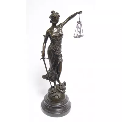 Bronzefigur The Lady Justice 44,7x14,9x18,2cm