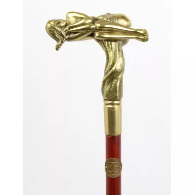 Gehstock mit Bronzegriff 92,9cm
