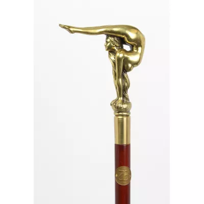 Gehstock mit Bronzegriff 93,6cm