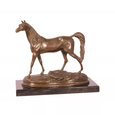 Bronzefigur Ibrahim, The Arab Pferd 21x24,5cm