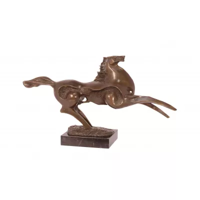 Moderne Bronzefigur Rearing Pferd 27x49cm