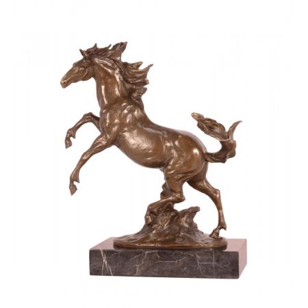 Bronzefigur Rearing Pferd 34,5x28,5cm