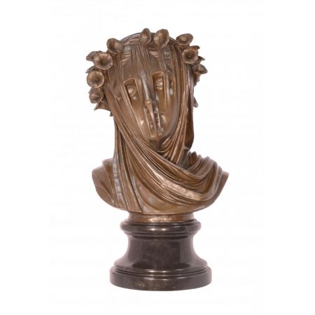 Bronzefigur Bust von Veiled Woman 60,5x28,7x35,8cm