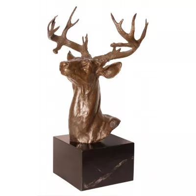 Bronzefigur Hirschhead 50cm