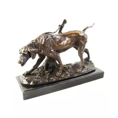 Bronzefigur Hound 22,4x13,1x37cm