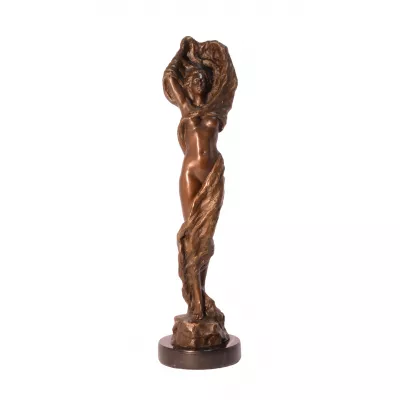 Bronzefigur Female Nude With Swirling Cloth 51,7x13,3x13,3cm