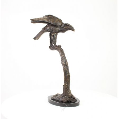 Bronzefigurn Adler On Branch 71,5x28,8x44,4cm