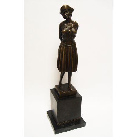 Bronze Lady Standing H: 41 Cm.