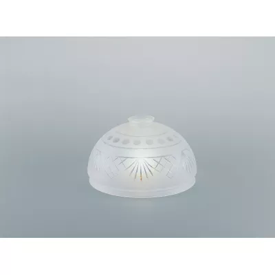 Berliner Messinglampen Ersatzschirm 65cr kristallmatt mit Schliff 13x24cm / 6cm