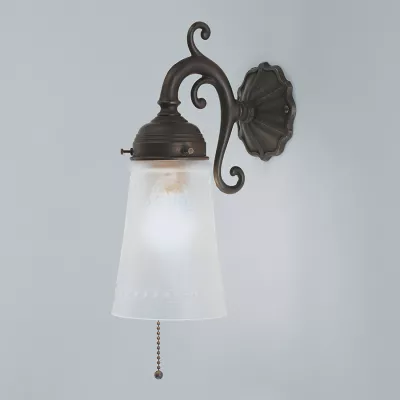 Berliner Messinglampen Wandlampe A30 in Antik