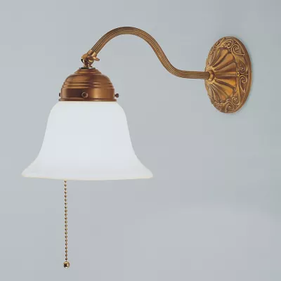Berliner Messinglampen Wandlampe A4 in Berliner Messing