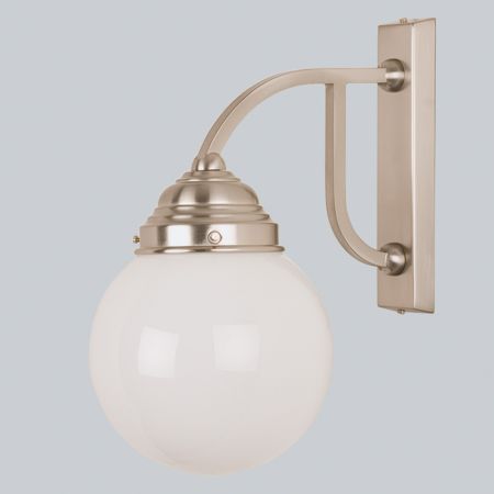 Berliner Messinglampen Wandlampe A76 in Nickel matt