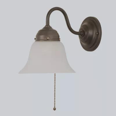 Berliner Messinglampen Wandlampe A8 in Antik