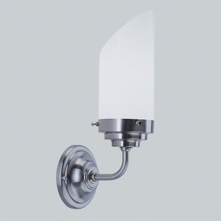 Berliner Messinglampen Wandlampe A91 in Nickel matt