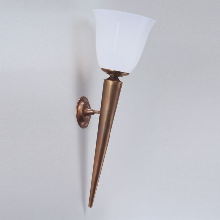 Berliner Messinglampen Wandlampe A95 in Berliner Messing