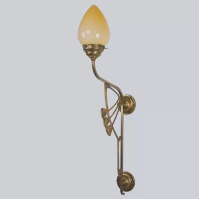Berliner Messinglampen Wandlampe AD287 in Berliner Messing