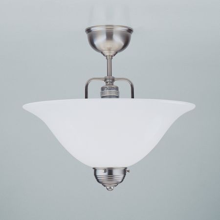 Berliner Messinglampen Deckenleuchte D50 in Nickel matt