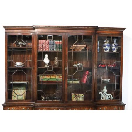 Mahagoni Breakfront/Wohnzimmerschrank, Vitrinenschrank Antik Stil, Bevan Funnell ltd.