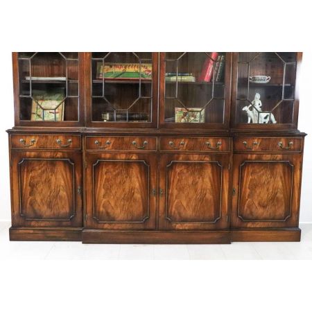 Mahagoni Breakfront/Wohnzimmerschrank, Vitrinenschrank Antik Stil, Bevan Funnell ltd.