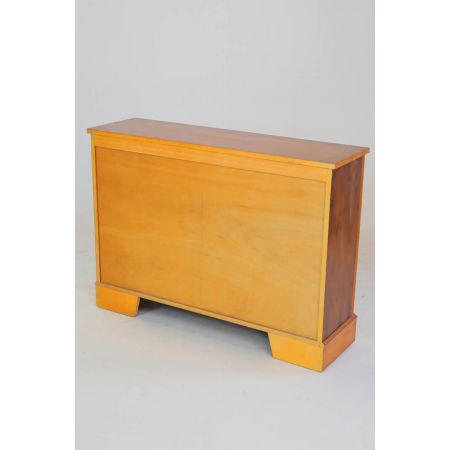 Ästhetisches Bücherregal aus Eibenholz mit Schubladen und Bandintarsien