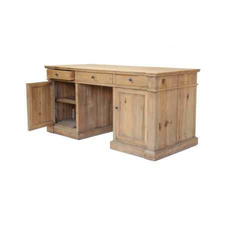 Büroschreibtisch "Barn" aus Massivholz im Landhausstil