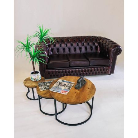 "London Classic" Chesterfield Sofa, 3-Sitzer, Sofort Lieferbar