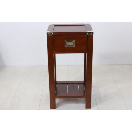 Campaign Stil Beistelltisch, in Mahagoni, mit Schublade